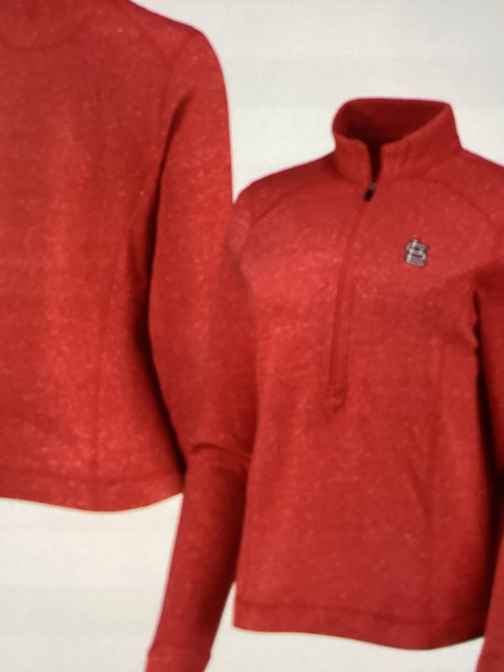 Johnnie-O Women’s Red St. Louis Cardinals Kennedy Half Zip Sweatshirt Size Large